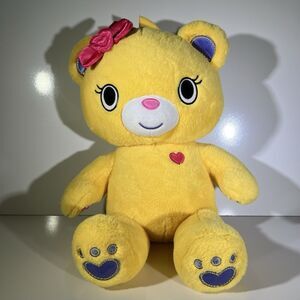 Build A Bear Workshop Yellow Kawaii Kabu Bearnice Kawaii 17" Plush Bear Pink Bow